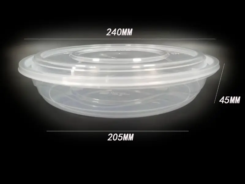 Envase de comida estilo tazón moldeado por inyección de PP de 1500 ml