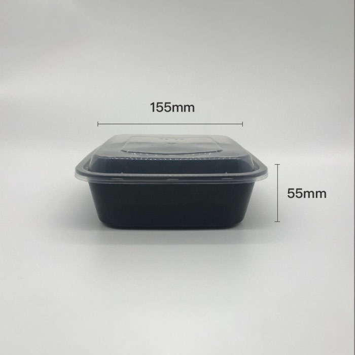 Contenedor de comida rectangular de PP estilo americano