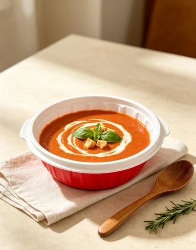 PP thermoformed bowl container with side handles
